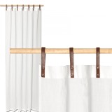 Draperie Donna cu bucle Jemidi, 135 x 245 cm, Alb, Poliester / Bumbac, 55194.02