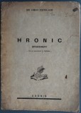 Cumpara ieftin ION LARIAN POSTOLACHE - HRONIC (DIVERTISMENT IN VERSURI / CU UN AUTOPORTRET IN LINOLEUM) [ADONIS, 1941 / DEDICATIE-AUTOGRAF PT VIRGINIA GHEORGHIU]