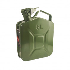 Canistra metalica mini capacitate 5L pentru combustibili - culoare verde