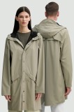 Rains geacă Long Jacket W3 culoarea verde, de tranziție, 12020