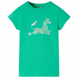 Tricou pentru copii, verde, 116, vidaXL
