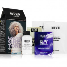 Bleach London Toner Kit vopsea de par semi-permanenta pentru par blond culoare Lavender Grey 1 buc
