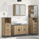 vidaXL Set de mobilier pentru baie cu sertar 3 pcs stejar artizanal 3402454