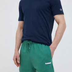 Hummel pantaloni scurti barbati, culoarea verde, melanj