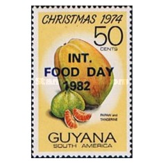 Guyana 1982 - Craciun, supratipar, neuzat