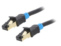 Cablu Patch Cord S/FTP Cat6 negru 1,5m