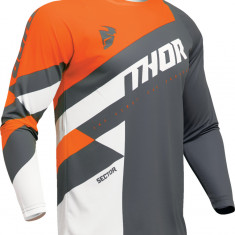 Tricou atv/cross copii Thor Sector Checker, culoare gri/portocaliu, marime XS Cod Produs: MX_NEW 29122413PE