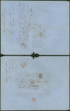France 1861 Stampless Cover + Content Marseille to Genova Italy DB.479