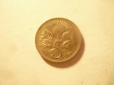 Moneda 5 c Australia 1970 , regina Elisabeta II , nichel ,cal. f. buna, Australia si Oceania