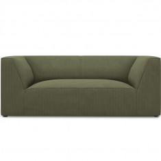 Canapea 2 locuri, Ruby, Micadoni Home, BL, 174x93x69 cm, velur, verde