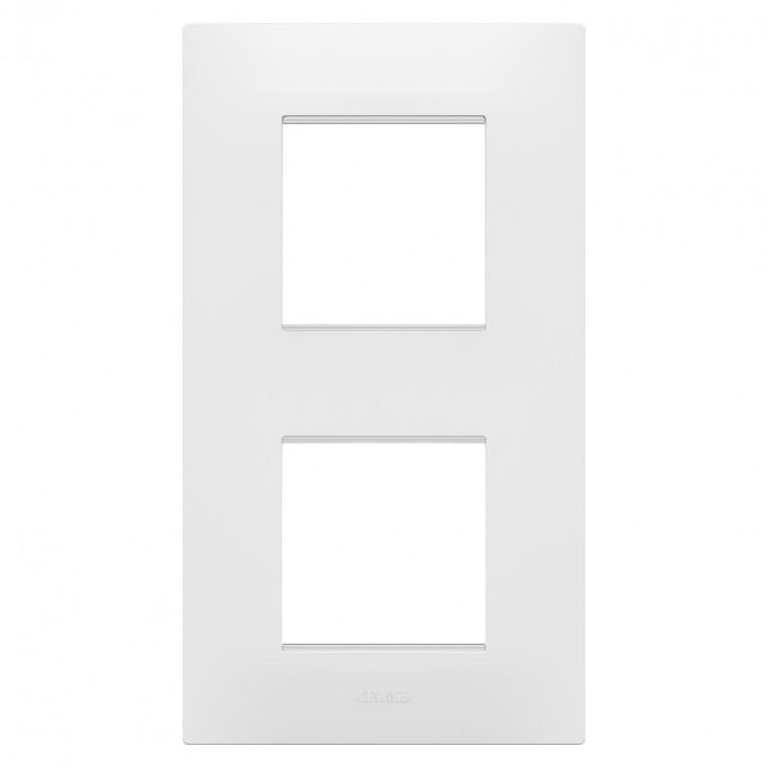 Rama Ornament 2P verticala EGO Gewiss Chorus alb satinat GW16024PW