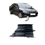 Grila bara Skoda Superb (3t), 06.2013-07.2015, Fata, partea Dreapta, laminat cu negru, Aftermarket