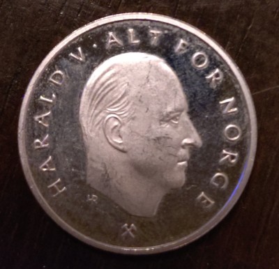 Moneda Norvegia - 1 Krone 1995 - Proof foto