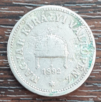 (M37) MONEDA UNGARIA - 10 FILLER 1892, AN MAI RAR foto