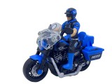 Motocicleta de politie albastra cu sunete si lumini