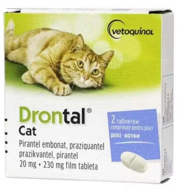Deparazitare interna pisici Drontal 2 tablete