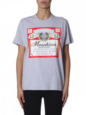 Tricou dama MOSCHINO ROUND NECK T-SHIRT 07784140 1485 Gri foto