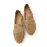 Mocasini din piele intoarsa maro Dori