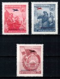 Iugoslavia Yugoslavia 1949, Mi #575-577, Posta Aeriana, supratipar avion, Eliberarea Macedoniei, MNH, cota 45 &euro;!