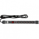 Prelungitor electric cu 6 prize, cu intrerupator, 3M, Sthor