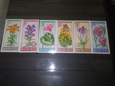TIMBRE UNGARIA FLORI 1966 foto