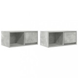 Cumpara ieftin Dulapuri TV 2 buc Beton Gri 60x31x25,5 cm Lemn prelucrat
