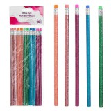 Set Creioane HB, Modele Adolescenți, Multicolor, Glitter, 10 Bucăți, Oem