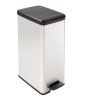 Cos pentru gunoi cu pedala SLIM METALIZAT 40L, 02340