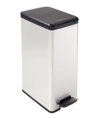 Cos pentru gunoi cu pedala SLIM METALIZAT 25 L, 02339