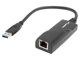Adaptor USB-Ethernet LANBERG - RJ45, USB 3.0, negru