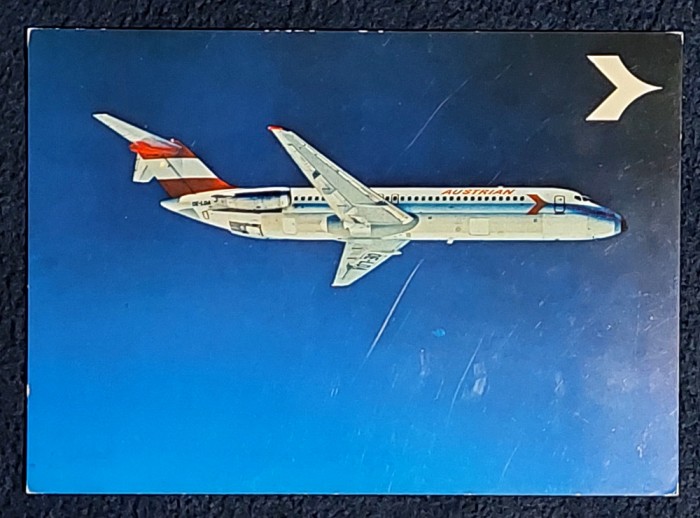Carte postala Austrian Airlines - Douglas DC 9