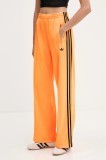 adidas Originals pantaloni de trening Firebird culoarea portocaliu, cu imprimeu, JY2694