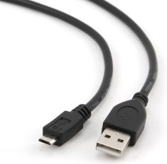 CABLU alimentare si date GEMBIRD, pt. smartphone, USB 2.0 (T) la Micro-USB 2.0 (T), 0.5m, negru, &quot;CCP-mUSB2-AMBM-0.5M&quot; (timbru verde 0.08 lei)