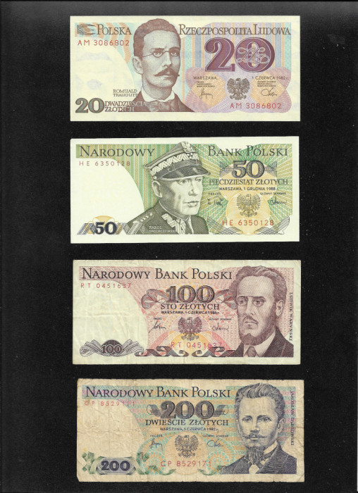 Set Polonia 20 + 50 + 100 + 200 + 500 + 1000 + 5000 + 10000 zloti zlotych