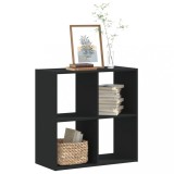 VidaXL Bibliotecă, negru, 68,5x32x68,5 cm, lemn prelucrat