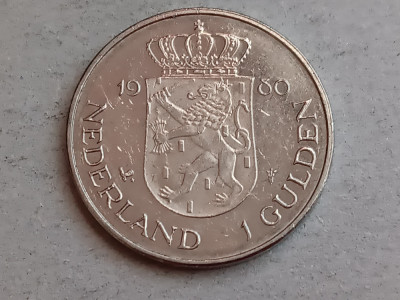 M3 C50 - Moneda foarte veche - Olanda ante euro - 1 gulden omagial - 1980 foto