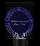Lampă 3D Personalizată cu Simbol Infinit și Două Nume