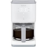 Cafetiera Tefal Sense CM693110, 1000 W, 1.25L, Capacitate 15 cesti, Timer, Sistem antipicurare, Functie de pastrare la cald, Alb