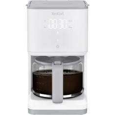 Cafetiera Tefal Sense CM693110, 1000 W, 1.25L, Capacitate 15 cesti, Timer, Sistem antipicurare, Functie de pastrare la cald, Alb
