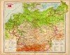 Harta Germania 1939, Austria &amp; Cehia Anexate, Institutul Cartografic Unirea Brasov, 33x41 cm, Atlas Geografic, Bucuresti