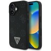 Husa iPhone 16 Guess Peony Grained Hot Stamp Triangle MagSafe, negru, GUHMP16SPGBTMK