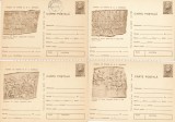 Set complet 20 carti postale Columna lui Traian necirculate, culoare maro/cafeniu, Dupa 1950