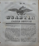 Ziarul Buletin , gazeta oficiala a Principatului Valahiei , nr. 47 , 1841