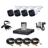 Kit supraveghere Dahua cu 4 camere Bullet 2MP, IR 30 m si HDD 500GB