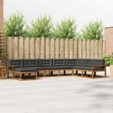vidaXL Set de canapele de exterior cu pernă 8 pcs Natural și Antracit 3367990