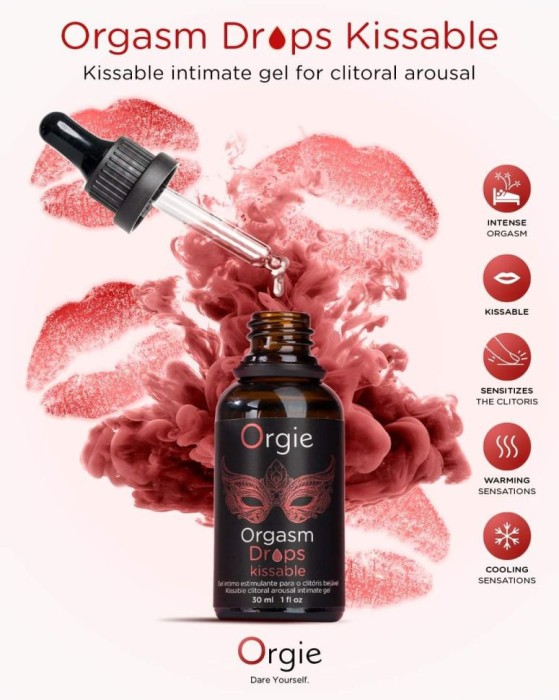Picaturi stimulatoare Orgasm Drops kissable, 30 ml
