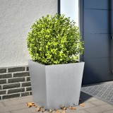 Jardiniera Gradina Gossi, Otel Galvanizat, 50x50x50 cm, Argintiu/Maro/Negru/Gri/Alb/Verde