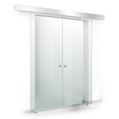Usa culisanta Boss &reg; Duo 85+85x215 cm, sticla Gri securizata, glisanta in ambele directii