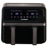 Friteuza dubla cu aer cald Hausberg, 2200-2400 W, 8.4 L, termostat cu afisaj LED, 14 programe