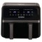 Friteuza dubla cu aer cald Hausberg, 2200-2400 W, 8.4 L, termostat cu afisaj LED, 14 programe